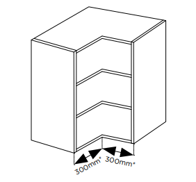 [060]-Tall L-Shaped Corner Wall Cabinet (900mm)