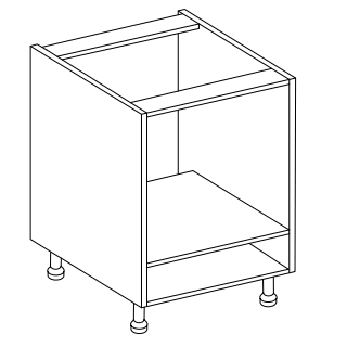 Diagram of an under oven housing unit.