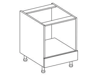 Line drawing of an under oven housing unit.