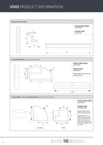 Product information sheet for Vivo posts and corner blocks.