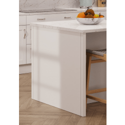 Waterford end panel, kitchen island with a bowl of fruit on a countertop