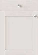 Light grey cabinet door with silver handles