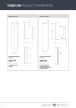 Windsor Curved End Pillar 2400x100x50mm