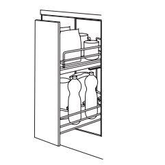 Line drawing of a 150mm wide Pull-Out Unit.