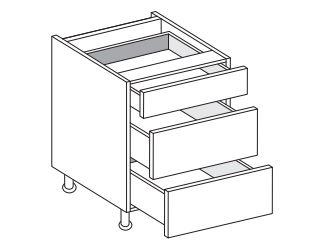 [051] - 600mm Base Unit with 3 Drawers