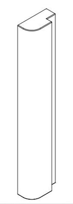 Rydal Curved End Pillar 2400x100x50mm
