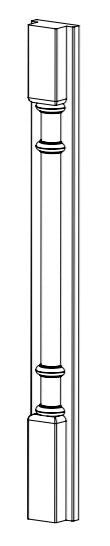 Cartmel Barrel Pilaster (Timber) 950x100x53mm