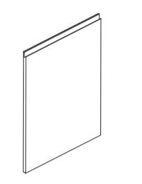Lucente Base End Panel Shaped 900x650x22mm
