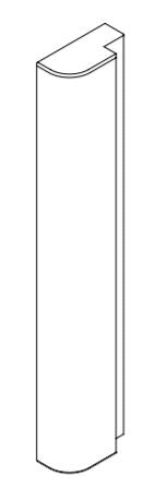 Grantham Curved End Pillar 2400x100x50mm