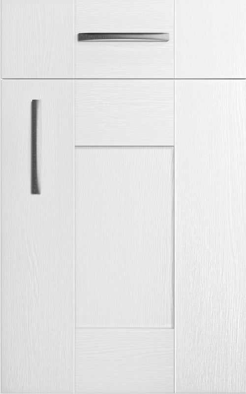 Cartmel cabinet door with a handle and a drawer front on top also with a handle.
