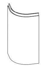 Diagram of a curved door