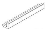 An illustration of a straight, square-end cornice or pelmet.