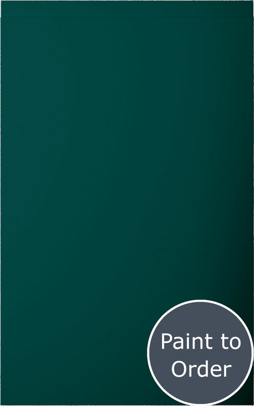 Lucente Matt Amazon Green door with 'Paint to Order' text in a circular badge.