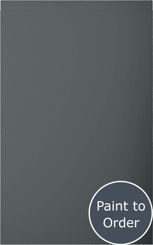 Lucente Matt Onyx Grey door with 'Paint to Order' text in a circular badge.