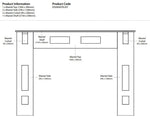 Technical drawing of a Mantel Kit.