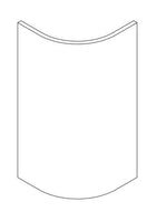 Line drawing of a Vivo curved door.
