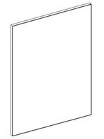 Outline of a rectangular end panel on a white background.