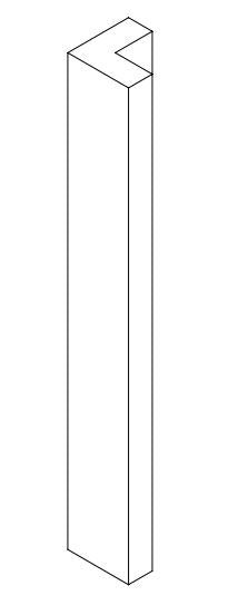 An external corner post line drawing.
