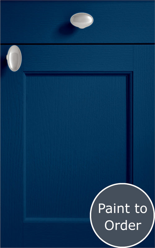 Windsor sapphire blue door with drawer front above. Labelled 'Paint to Order'.